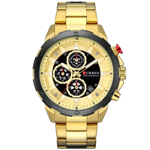 CURREN 8323 — Cronógrafo de acero 45 mm para hombre