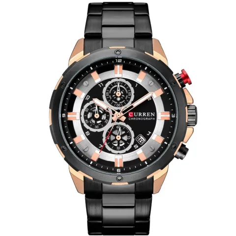 CURREN 8323 — Cronógrafo de acero 45 mm para hombre