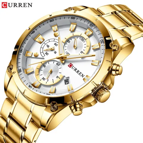 CURREN 8360 — Cronógrafo de acero para hombre