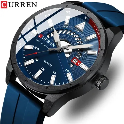 CURREN 8421: cronógrafo deportivo de 47 mm con correa de silicona