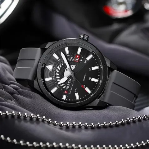 CURREN 8421: cronógrafo deportivo de 47 mm con correa de silicona