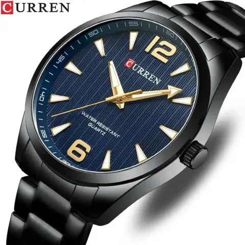 Reloj CURREN 8434 para hombre — 44 mm, acero y cuarzo japonés