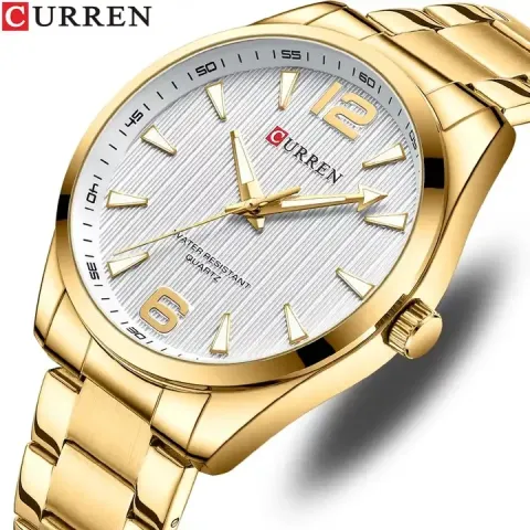 Reloj CURREN 8434 para hombre — 44 mm, acero y cuarzo japonés