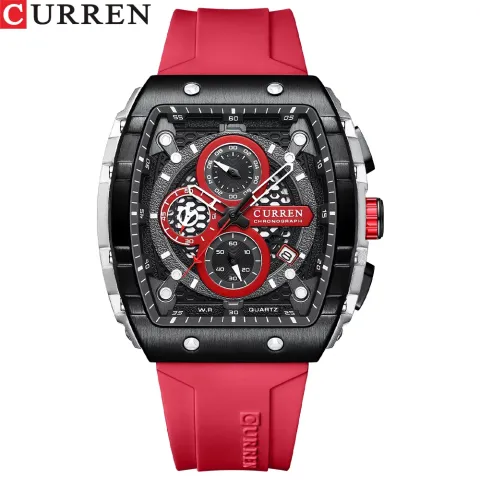 CURREN 8442 — Deportivo cuadrado con agujas luminosas