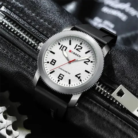 CURREN 8454 — Deportivo de 46 mm en silicona