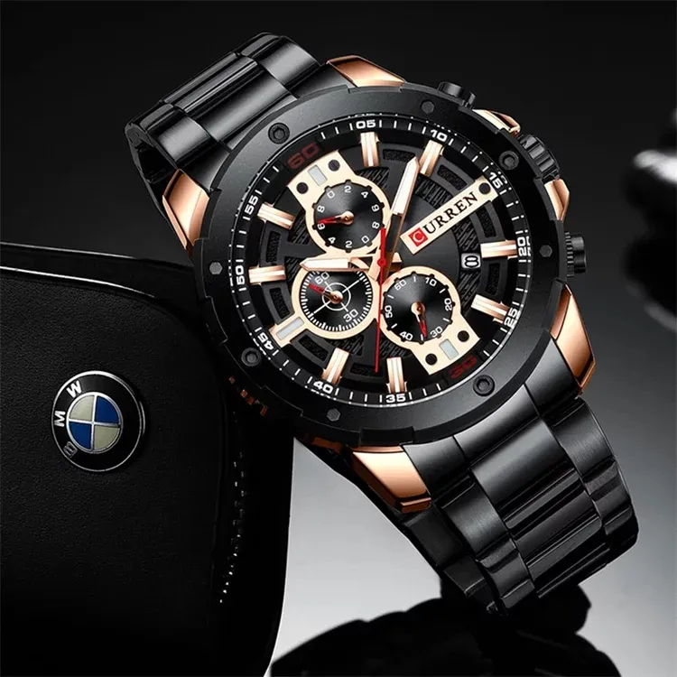 Reloj CURREN 8336 Cronógrafo para Hombre — Acero Inoxidable