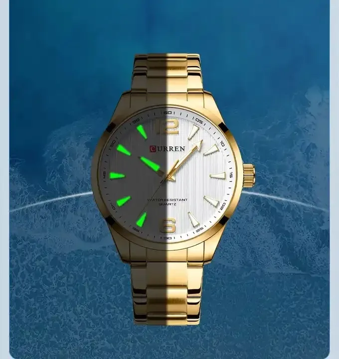 Reloj CURREN 8434 para hombre — 44 mm, acero y cuarzo japonés