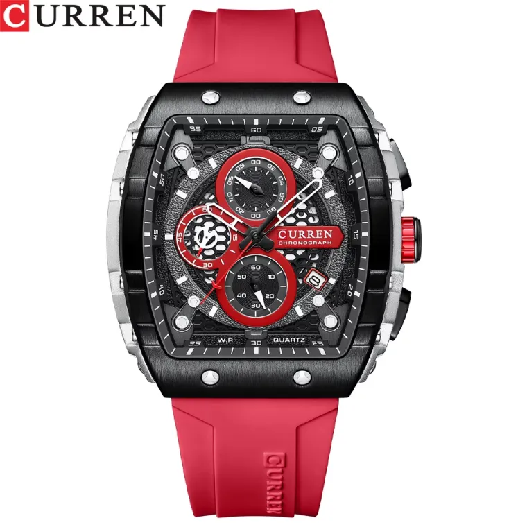 CURREN 8442 — Deportivo cuadrado con agujas luminosas