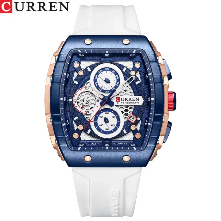 CURREN 8442 — Deportivo cuadrado con agujas luminosas